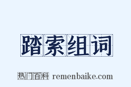 踏索组词是什么意思的图片